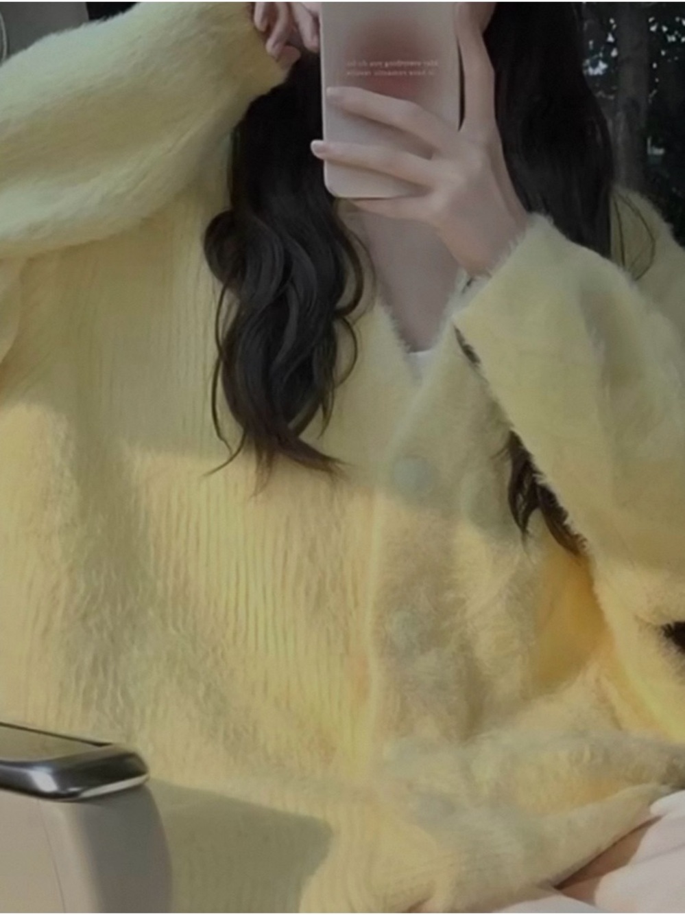 Cozy Fuzzy Yellow Cardigan